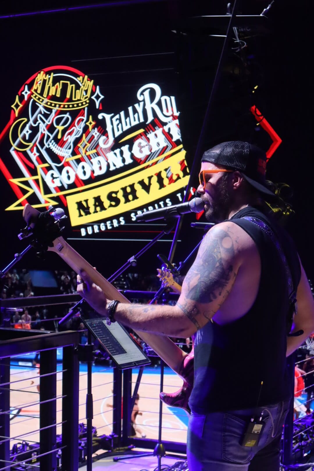 Jellyroll captivating the audience with a live music performance at the renowned Goodnight Nashville venue.